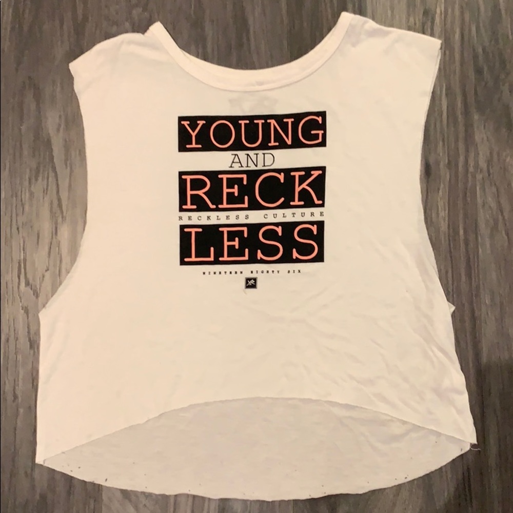 Young & Reckless cutout crop tank